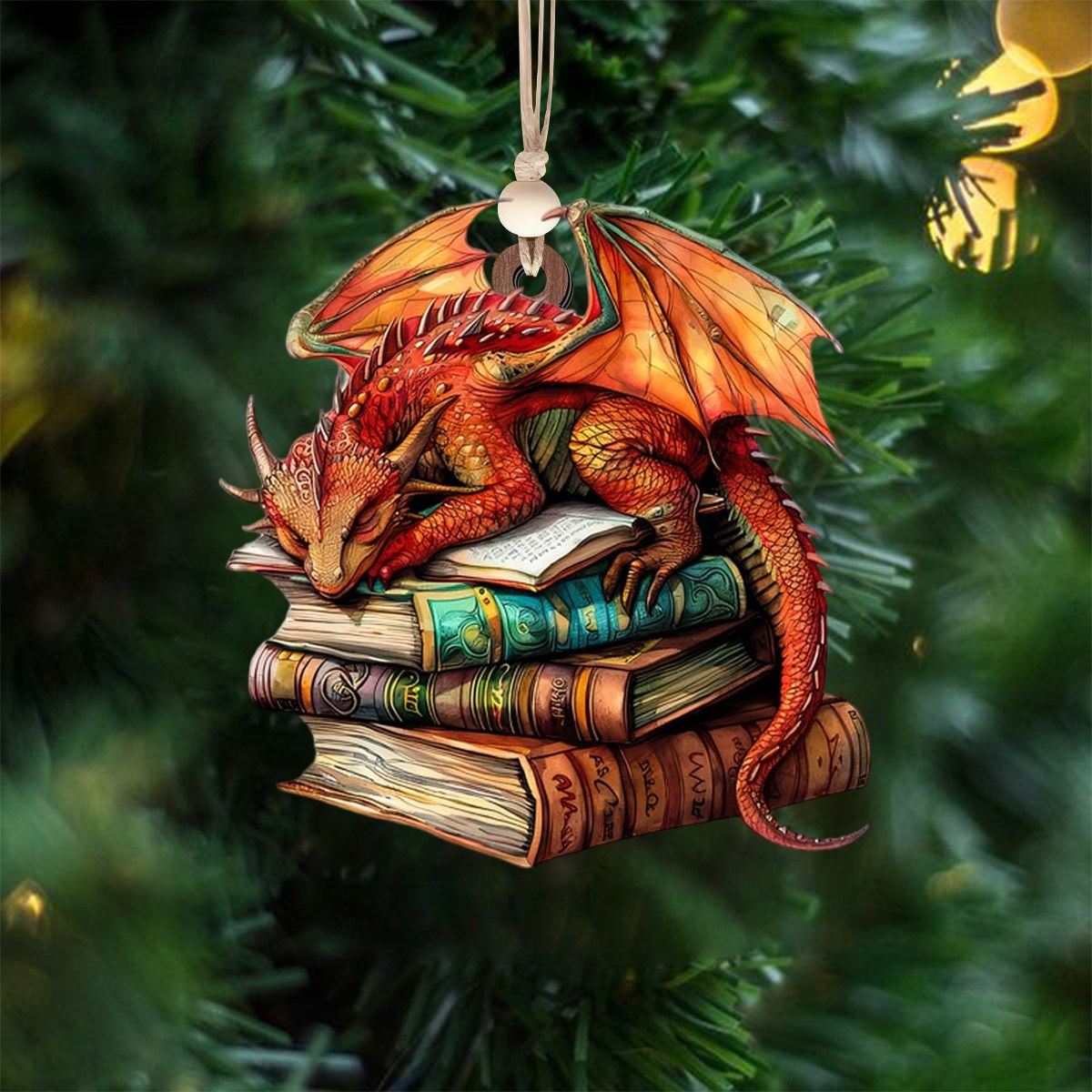 Dragon Book Ornament, Perfect Gift For Book Lovers