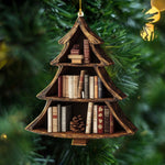 Load image into Gallery viewer, Christmas Bookshelf Ornament, Book Lover Gift, Bookworm Gifts
