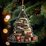 Load image into Gallery viewer, Charming Book Stack Ornament, Perfect Gift For Book Lovers Book Club Ornament
