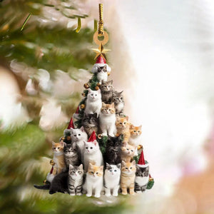 Christmas Cat Tree Ornament - Perfect Gift For Cat Lovers