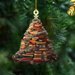 Load image into Gallery viewer, Christmas Book Tree Ornament, Book Lover Gift, Bookworm Gifts
