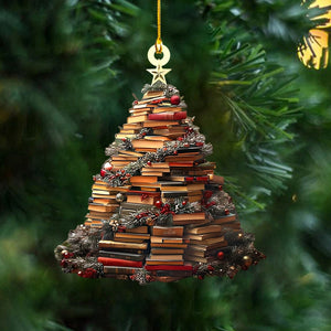 Christmas Book Tree Ornament, Book Lover Gift, Bookworm Gifts