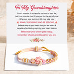 Load image into Gallery viewer, Grandmother &amp; Granddaughter ‘Be Brave and Be Strong’ Peach Blossom Knot Bracelet
