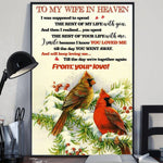 Load image into Gallery viewer, To My Wife In Heaven - Cardinal Poster
