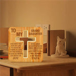 Load image into Gallery viewer, Papa To Granddaughter - God Sent You Into My Life  - Cross Lamp
