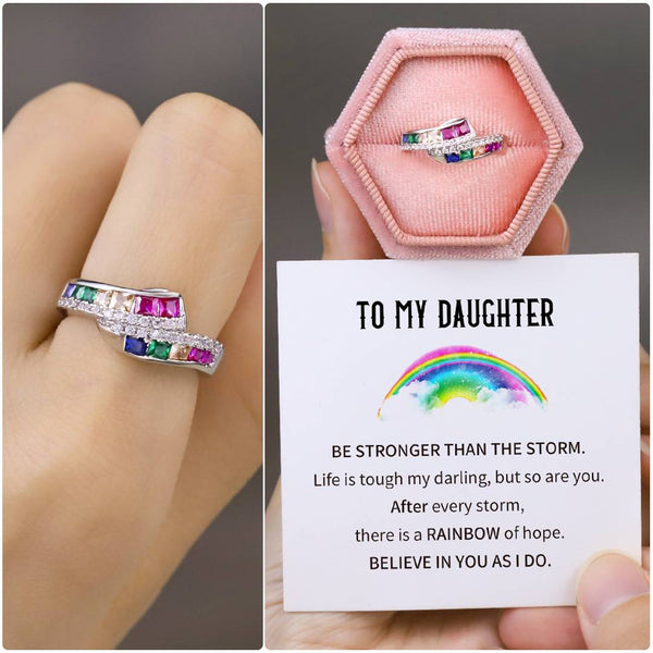 Arrow & Heart Ring-To My Daughter